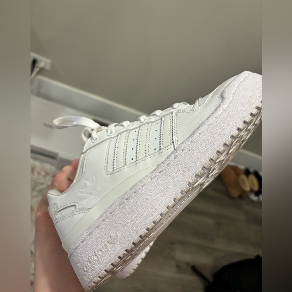 White platform Addidas sneakers size 7